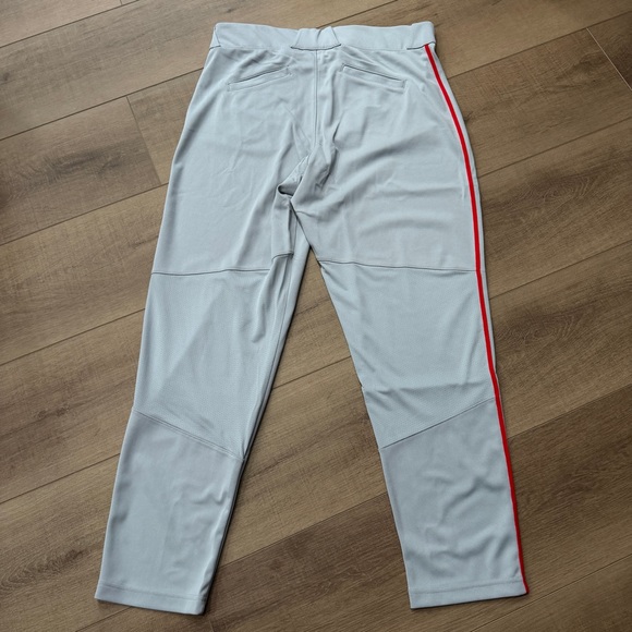Nike Vapor Select Baseball Pants Gray Red Stripe Mens Size XL BQ5489-053 NEW - Picture 4 of 11